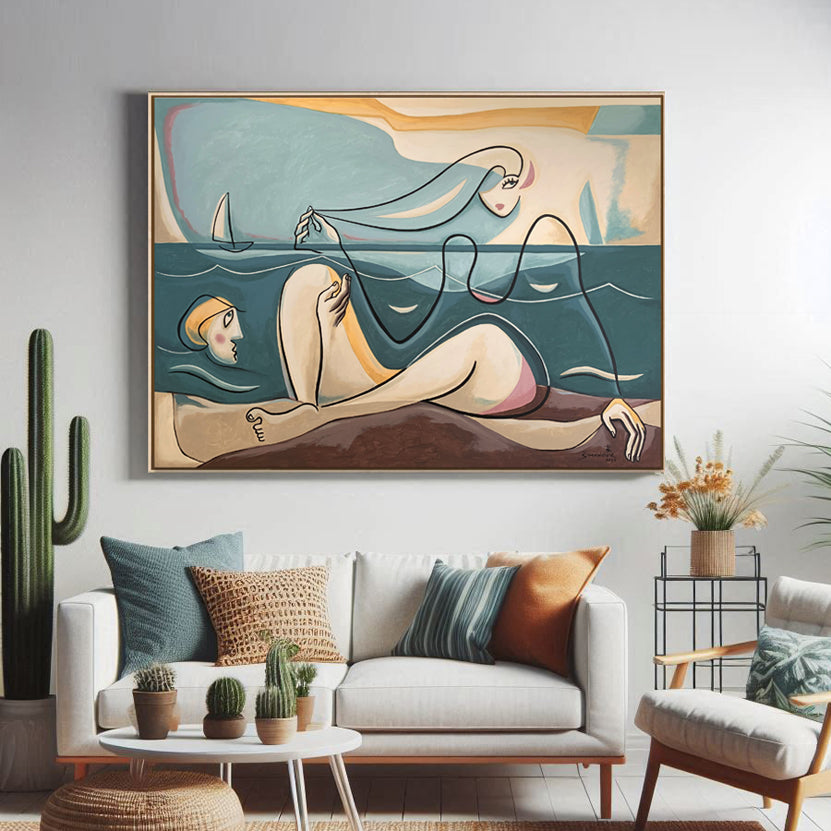 A Waterside Rendezvous - Open Edition Art Print by Bernard Simunovic