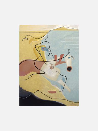 Riding a Horse on the Beach Early in the Morning -Open Edition Art Print by Bernard Simunovic
