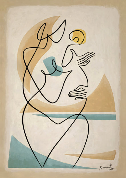 Tender Embrace -Original Artwork by Bernard Simunovic | Signed & Certified