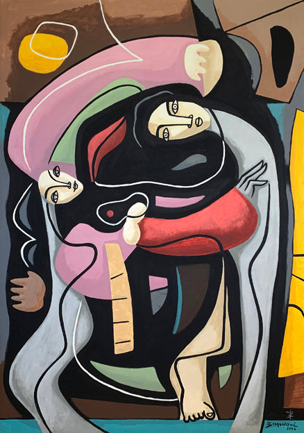 Dance and Kiss Me Good Night -Open Edition Art Print by Bernard Simunovic