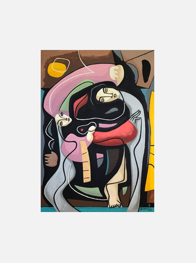 Dance and Kiss Me Good Night -Open Edition Art Print by Bernard Simunovic
