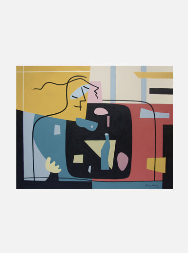 Dinner for Two - Open Edition Art Print by Bernard Simunovic