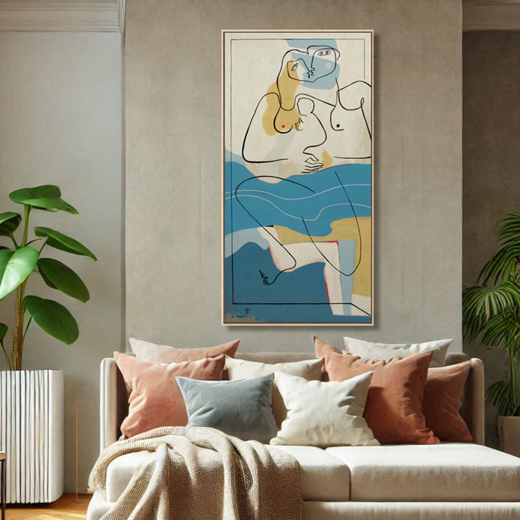 Happy Family Sends Greetings From The Sea - Open Edtion Art Print by Bernard Simunovic