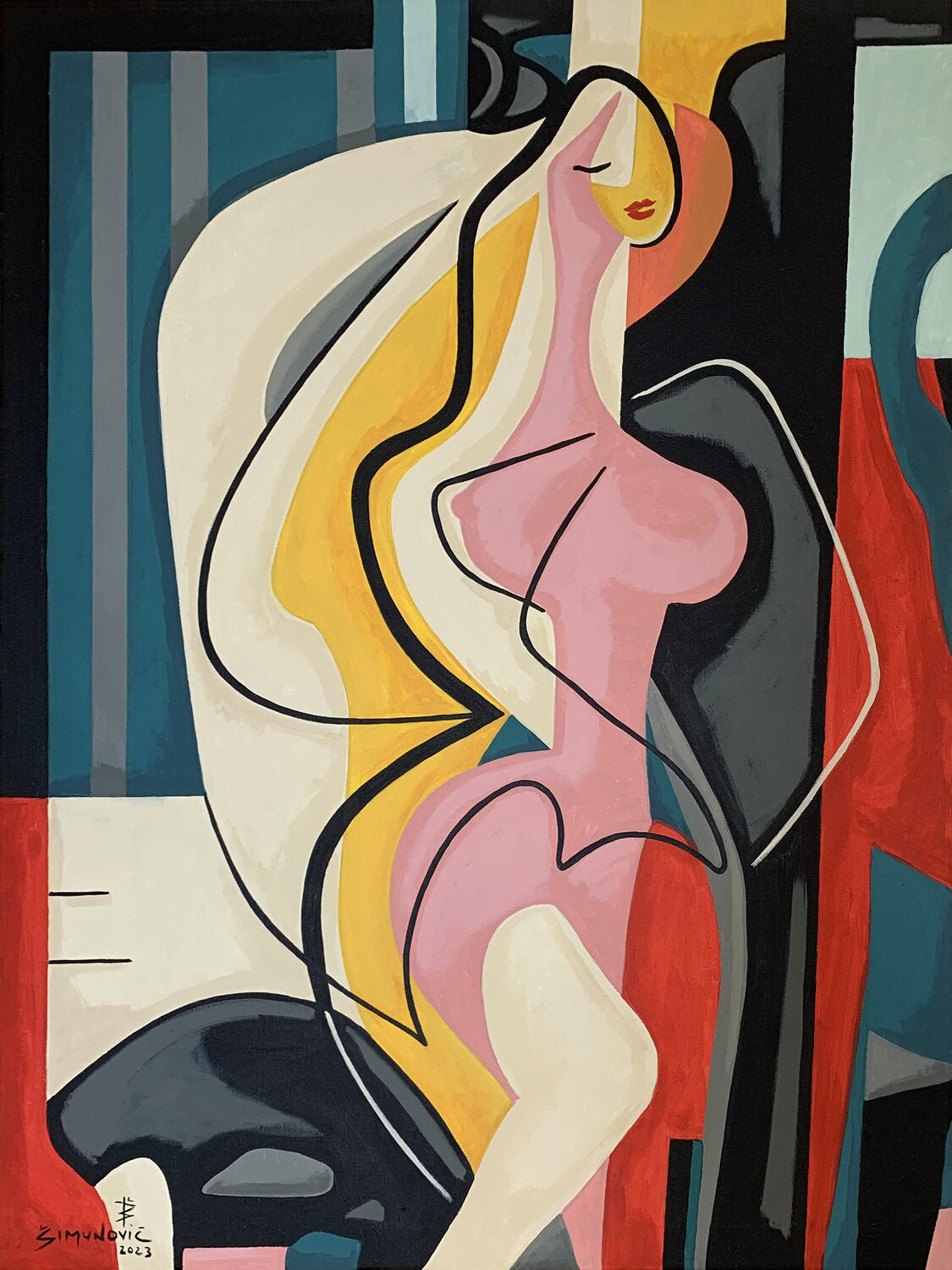 SOLD Mirror Reflection - Original Artwork by the Artist Bernard Simunovic