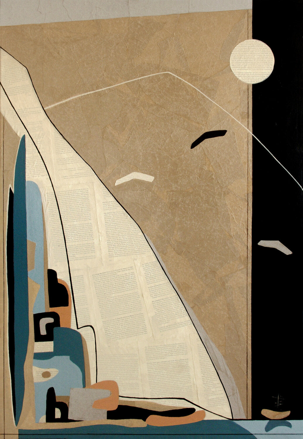 Sound of Silence - 2018 - Collage, paper, acrylic on canvas - 2019