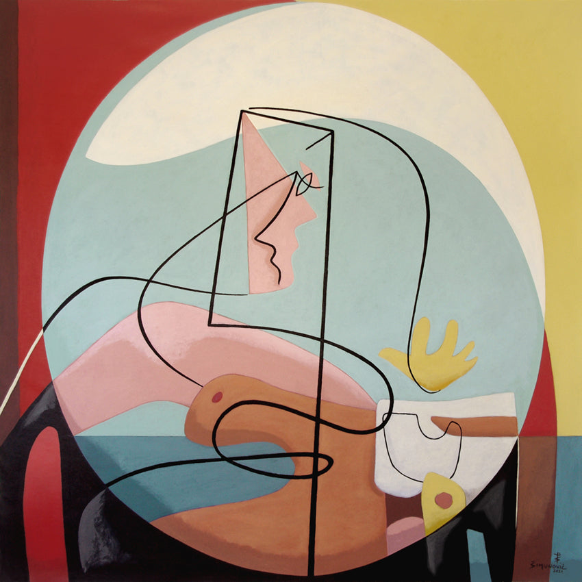 Mirror of Time - 2021 - acrylic on canvas - 155 x 155 cm