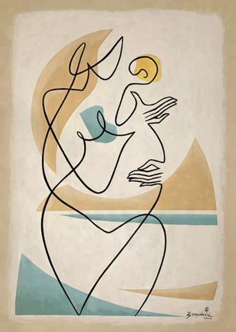 Tender Embrace - Open Edition Art Print by Bernard Simunovic