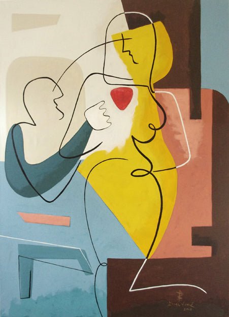 Two of Hearts - Open Edition Art Print by Bernard Simunovic