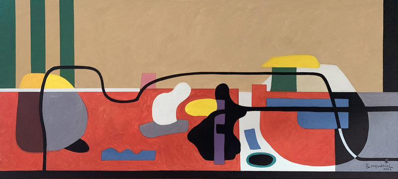 Abstract Connections - 2023 - acrylic on canvas - 155 x 70 cm
