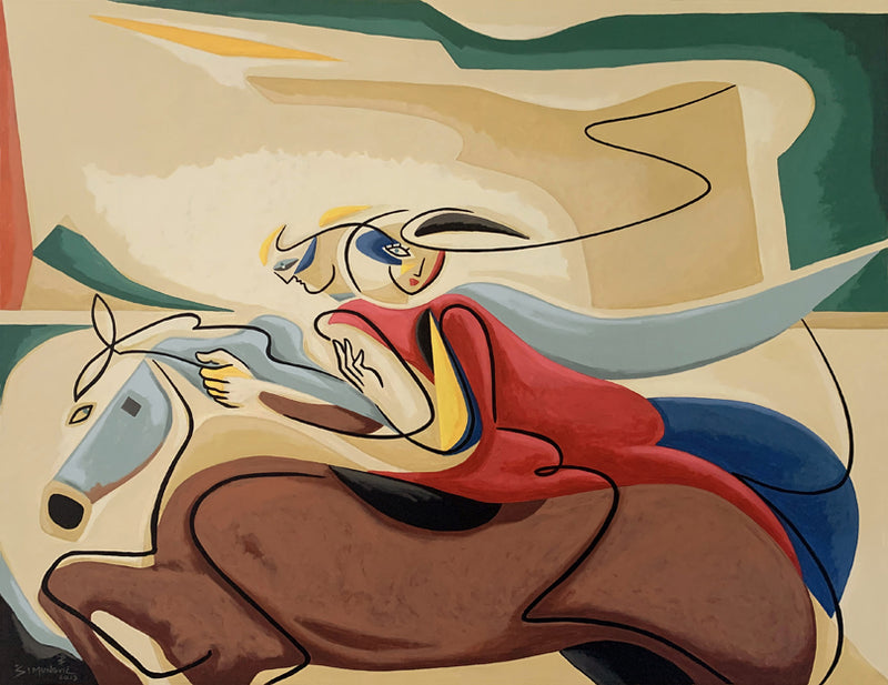 Chasing Horizons -  A Scarlet Blue Adventure - Open Edtion Art Print by Bernard Simunovic