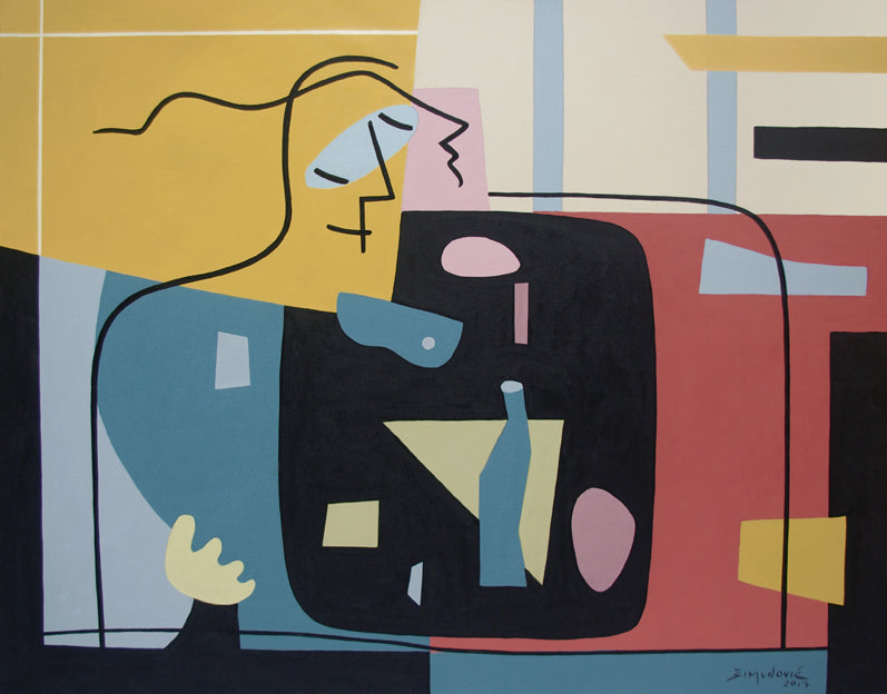 Dinner for Two - Open Edition Art Print by  Bernard Simunovic