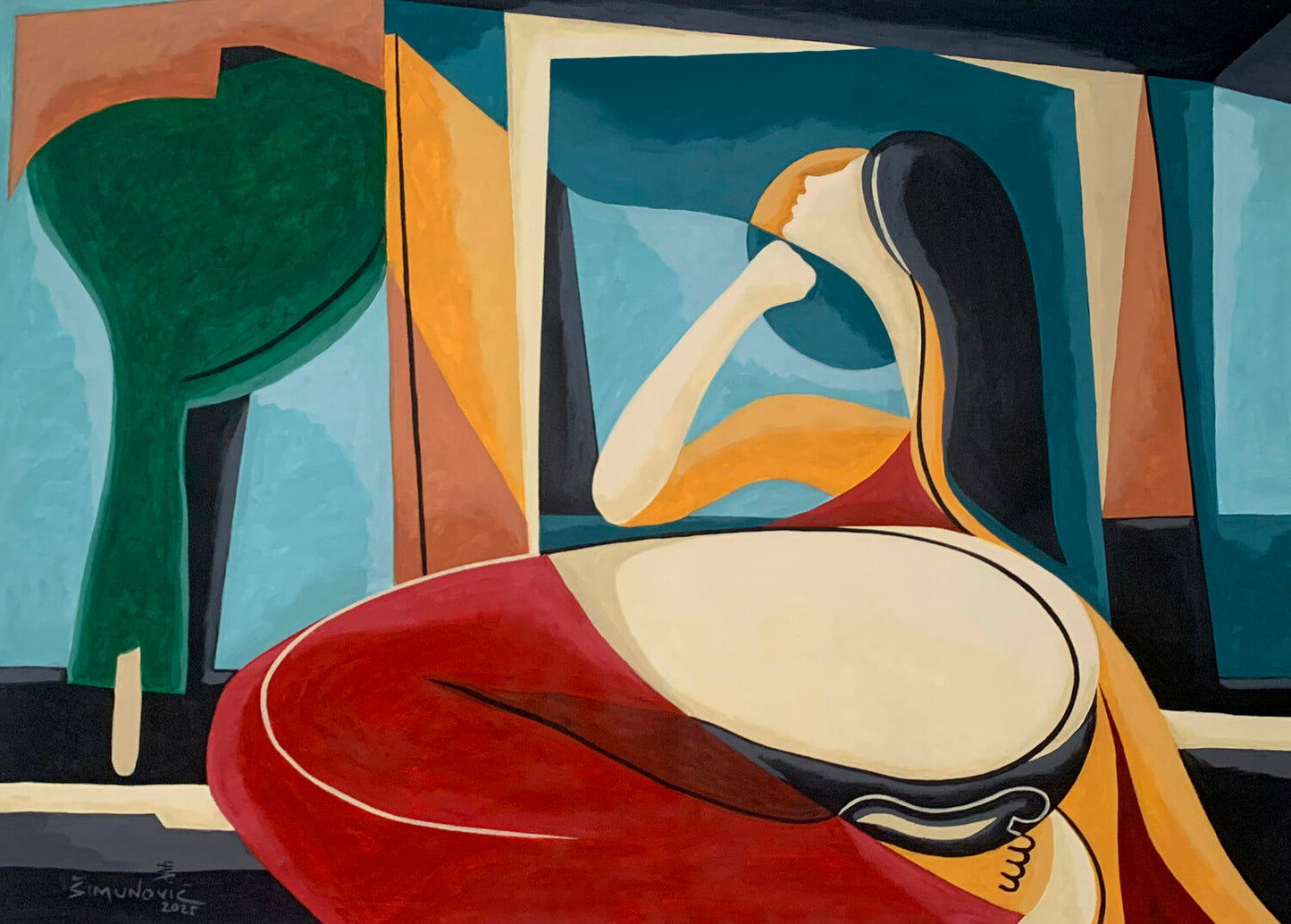 In Between Moments - 2025 - acrylic on canvas - 105 x 35 cm