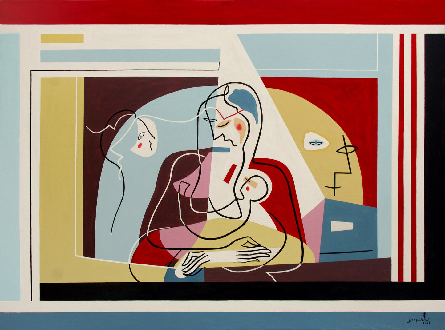 Family Constellation: Emergent Presence- 2020 - acrylic on canvas - 150 x 115 cm