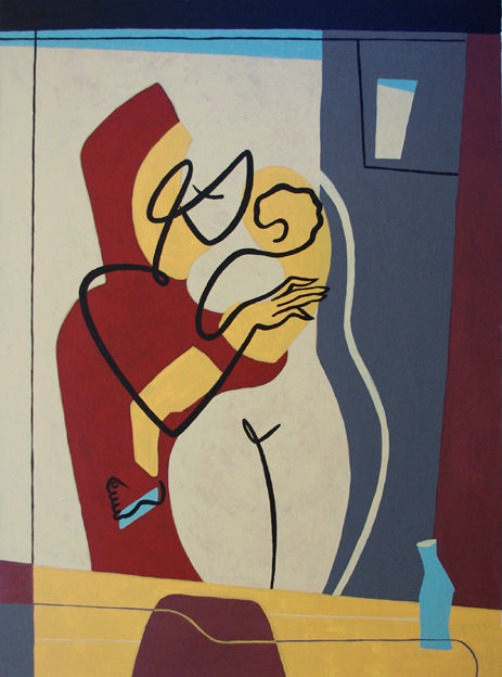 Mother with Child - Open Edition Art Print by Bernard Simunovic