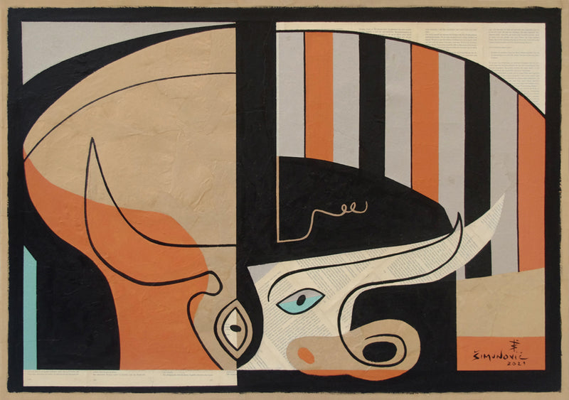 The Bull that Won - Open Edition Art Prints by Bernard Simunovic